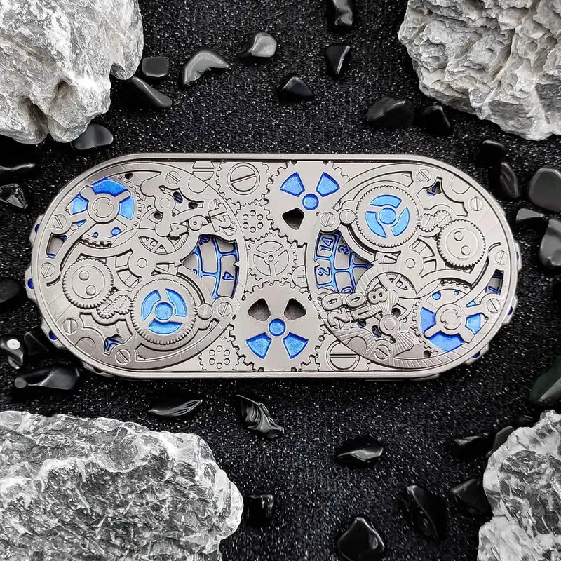 Steampunk Antique Bronze Metal Dual-Gear Fidget Spinner Dice