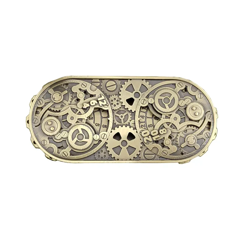 Steampunk Antique Bronze Metal Dual-Gear Fidget Spinner Dice