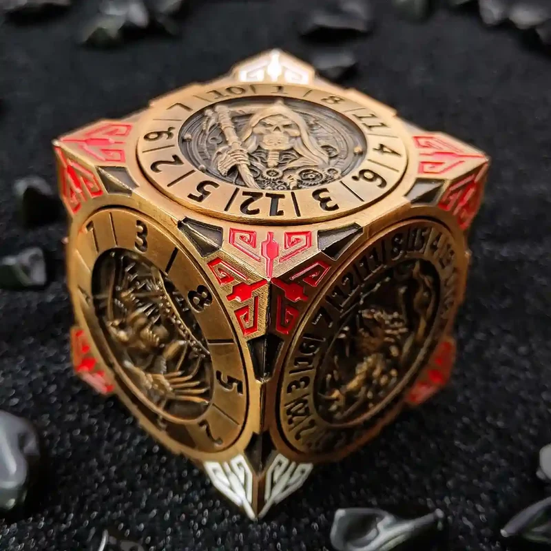 Arcane Relic: 7-in-1 Metal Spinner Dice - Unique Dice Cube Dice