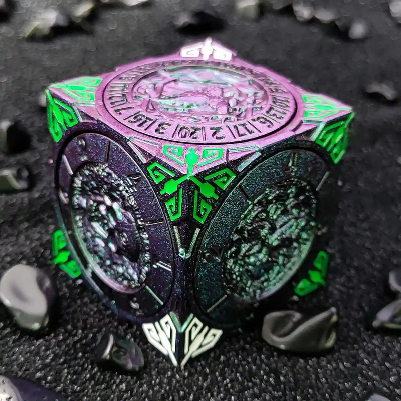 Arcane Relic: 7-in-1 Metal Spinner Dice - Unique Dice Cube Dice