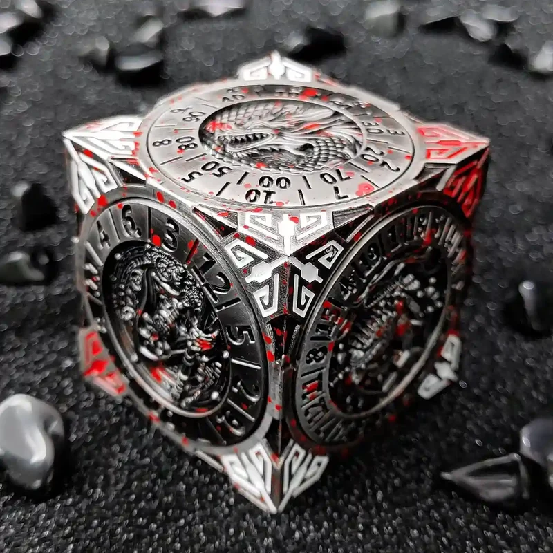 Arcane Relic: 7-in-1 Metal Spinner Dice - Unique Dice Cube Dice