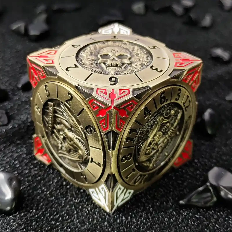 Arcane Relic: 7-in-1 Metal Spinner Dice - Unique Dice Cube Dice