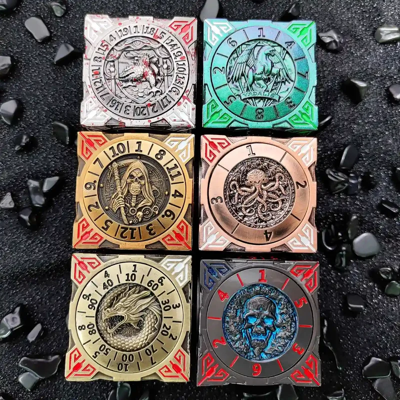 Arcane Relic: 7-in-1 Metal Spinner Dice - Unique Dice Cube Dice