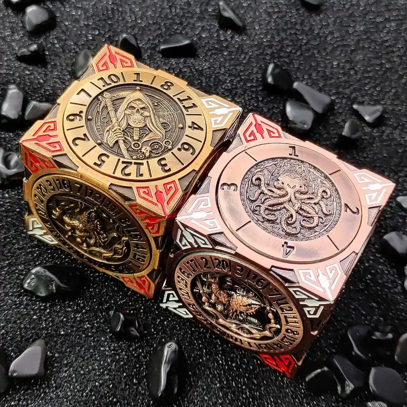 Arcane Relic: 7-in-1 Metal Spinner Dice - Unique Dice Cube Dice