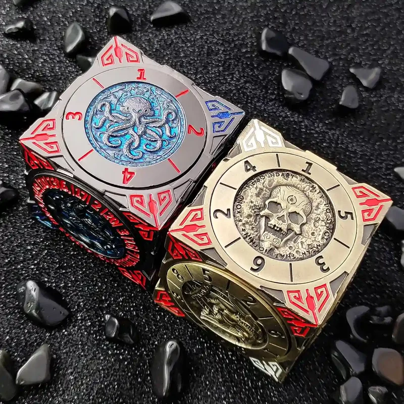 Arcane Relic: 7-in-1 Metal Spinner Dice - Unique Dice Cube Dice