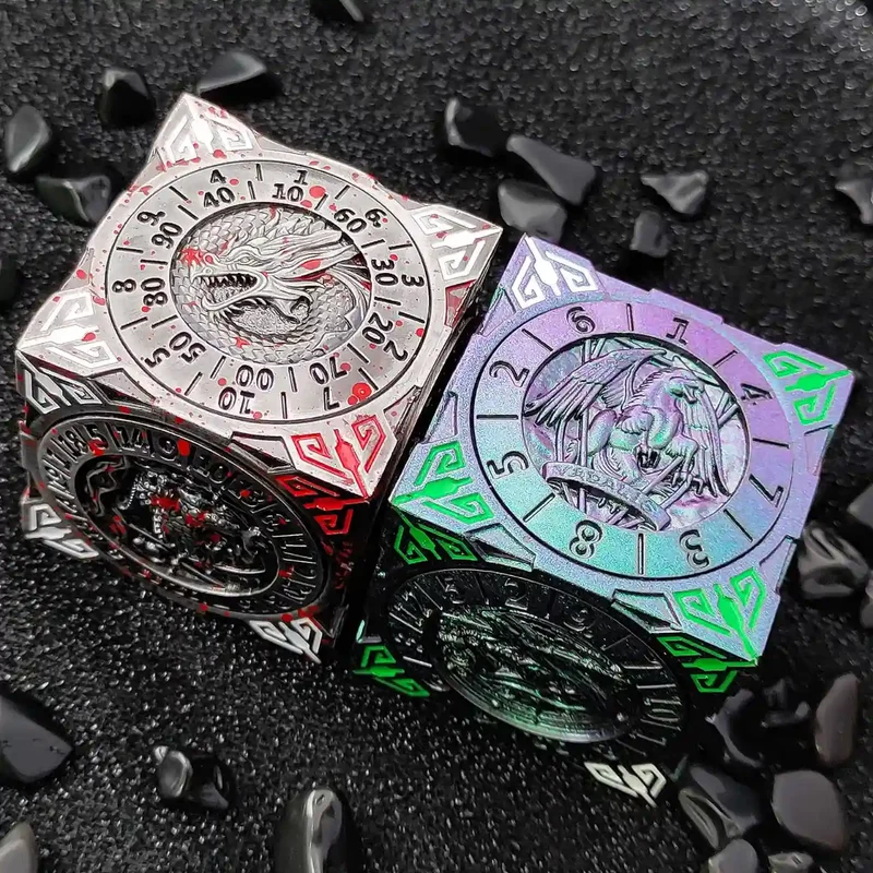 Arcane Relic: 7-in-1 Metal Spinner Dice - Unique Dice Cube Dice