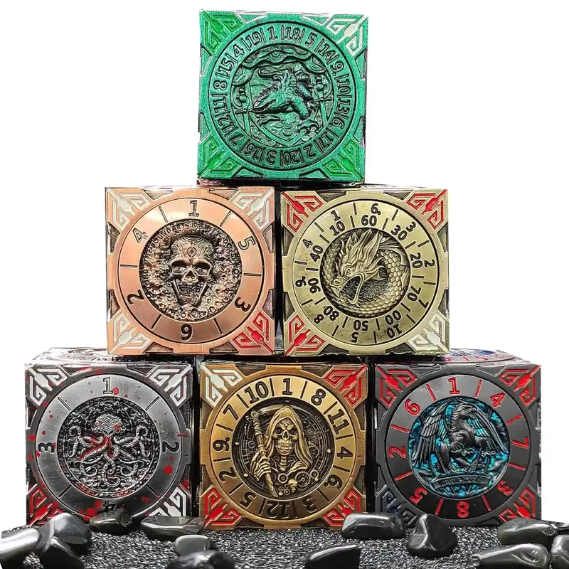 Arcane Relic: 7-in-1 Metal Spinner Dice - Unique Dice Cube Dice