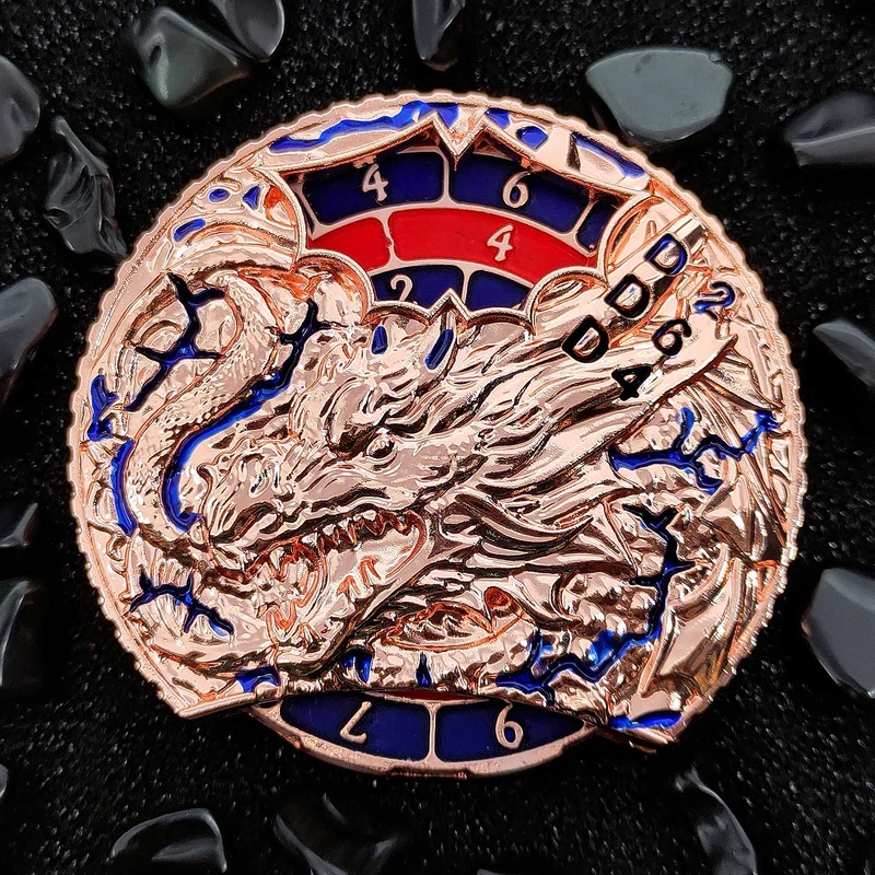 Dual-Dragon Spin Spinner Dice and Roll SpinRoller Fidget Spinner DnD Dice Set