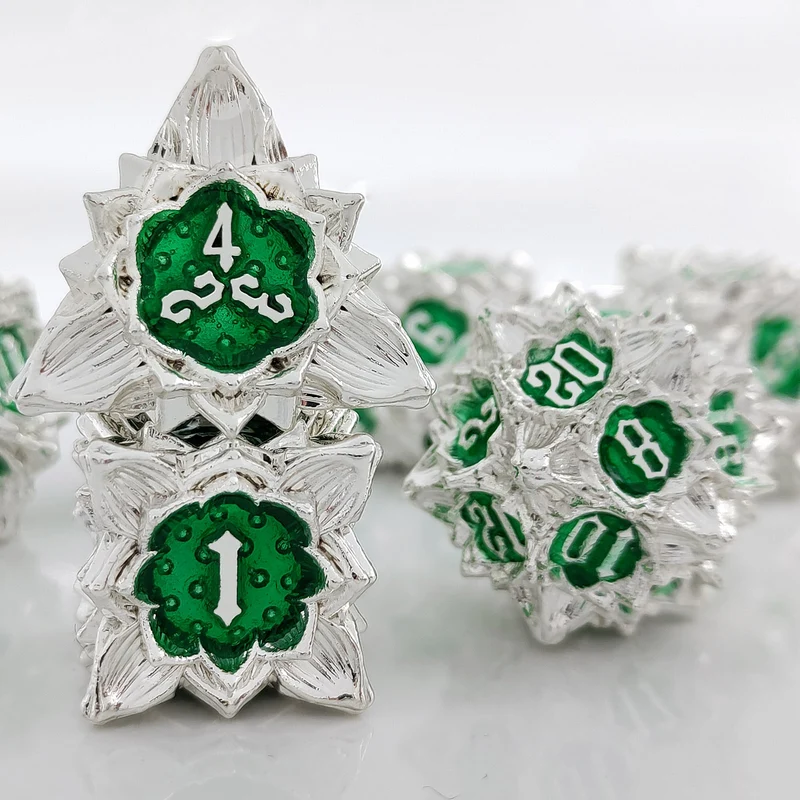 Thorn Lotus Metal DND Dice Set - Unique Dice