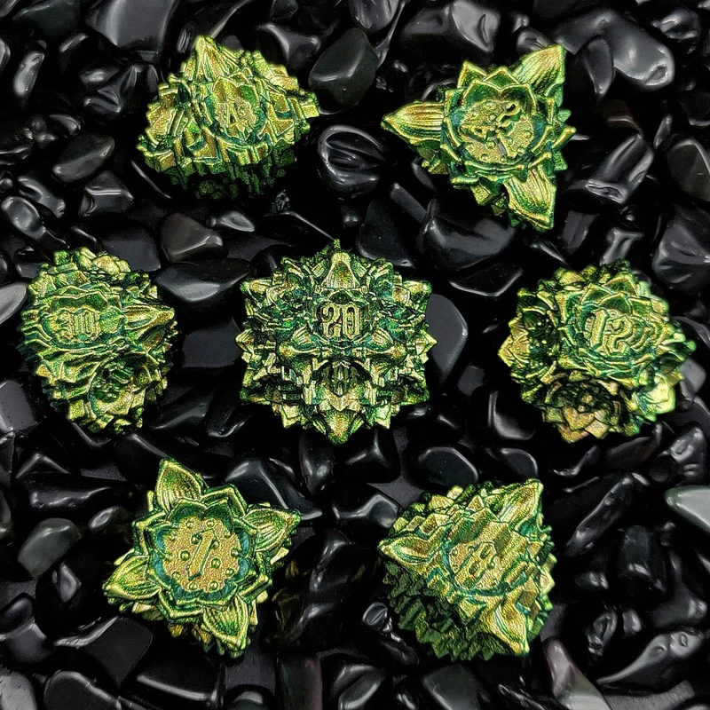 Thorn Lotus Metal DND Dice Set - Unique Dice