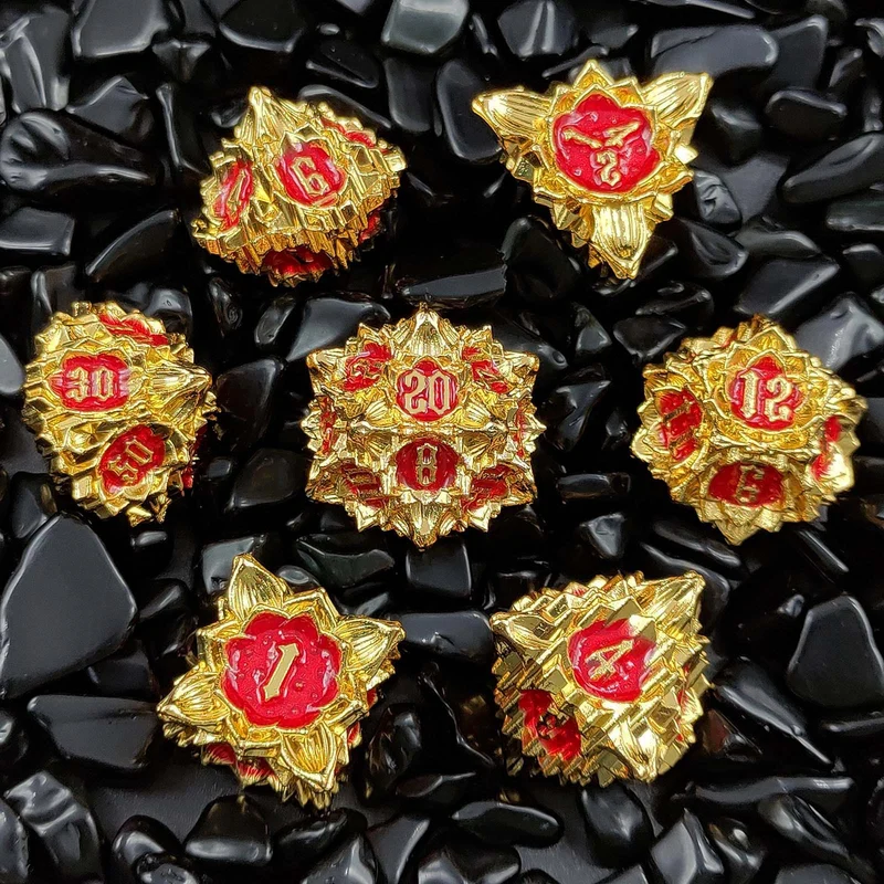 Thorn Lotus Metal DND Dice Set - Unique Dice