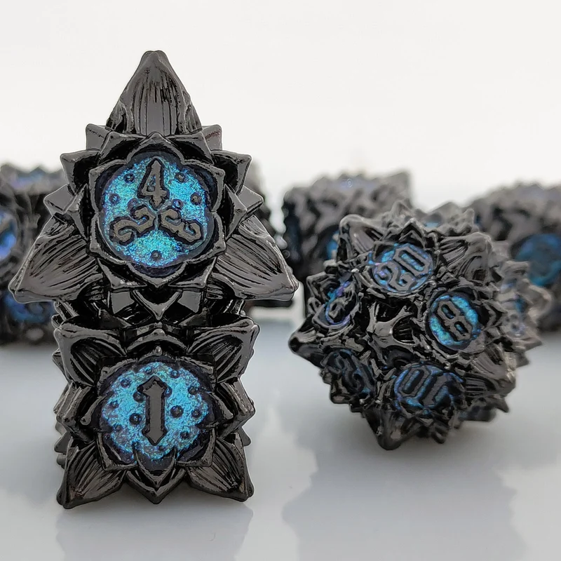 Thorn Lotus Metal DND Dice Set - Unique Dice
