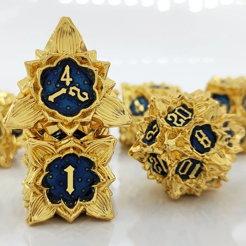 Thorn Lotus Metal DND Dice Set - Unique Dice