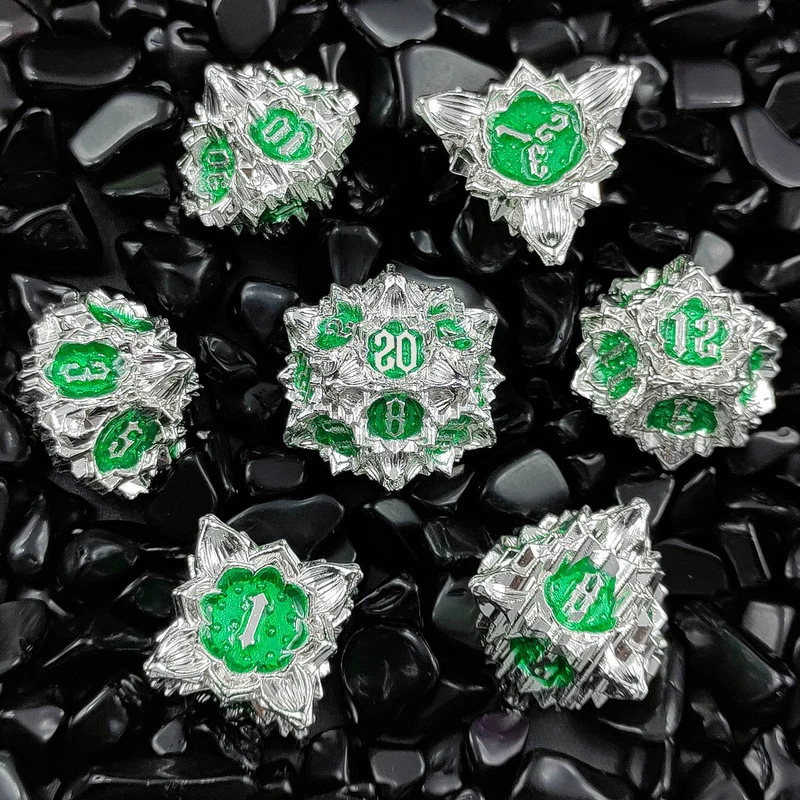 Thorn Lotus Metal DND Dice Set - Unique Dice