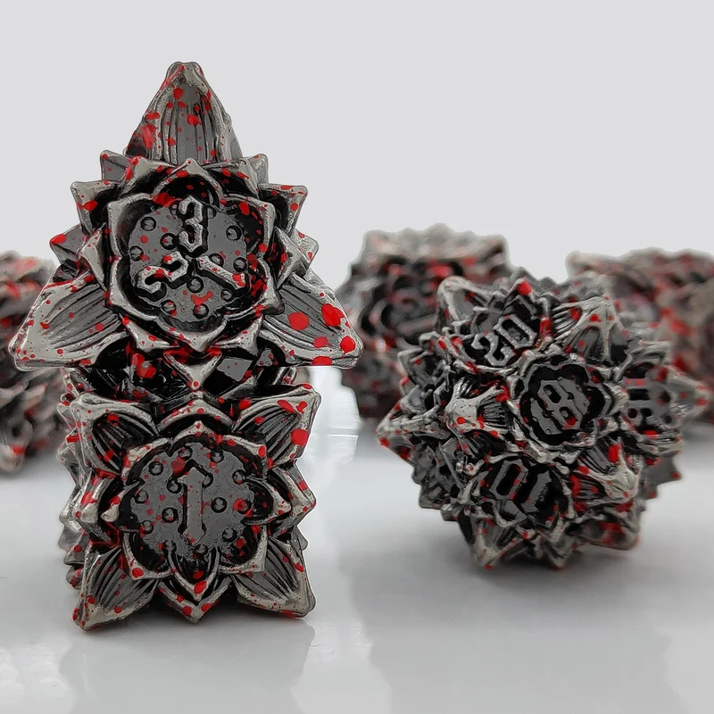 Thorn Lotus Metal DND Dice Set - Unique Dice