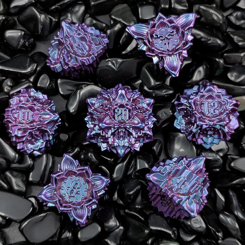 Thorn Lotus Metal DND Dice Set - Unique Dice