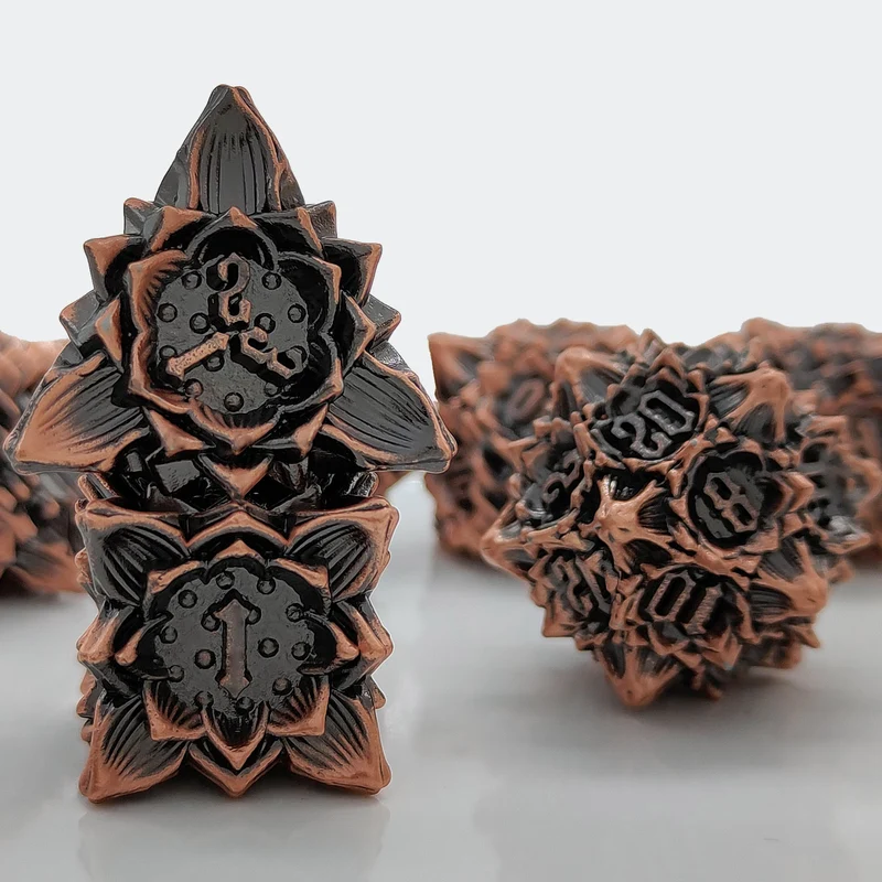 Thorn Lotus Metal DND Dice Set - Unique Dice