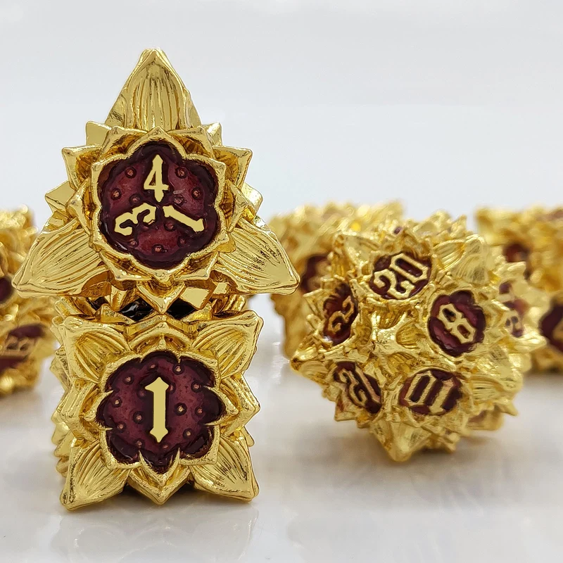 Thorn Lotus Metal DND Dice Set - Unique Dice