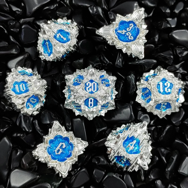 Thorn Lotus Metal DND Dice Set - Unique Dice
