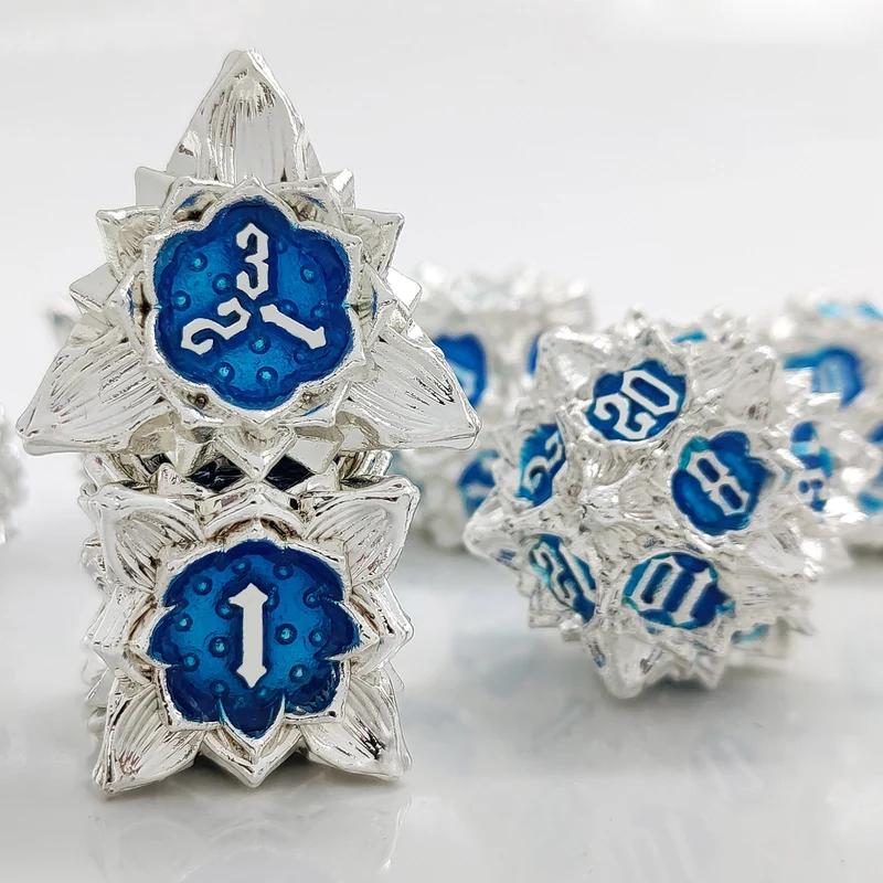 Thorn Lotus Metal DND Dice Set - Unique Dice