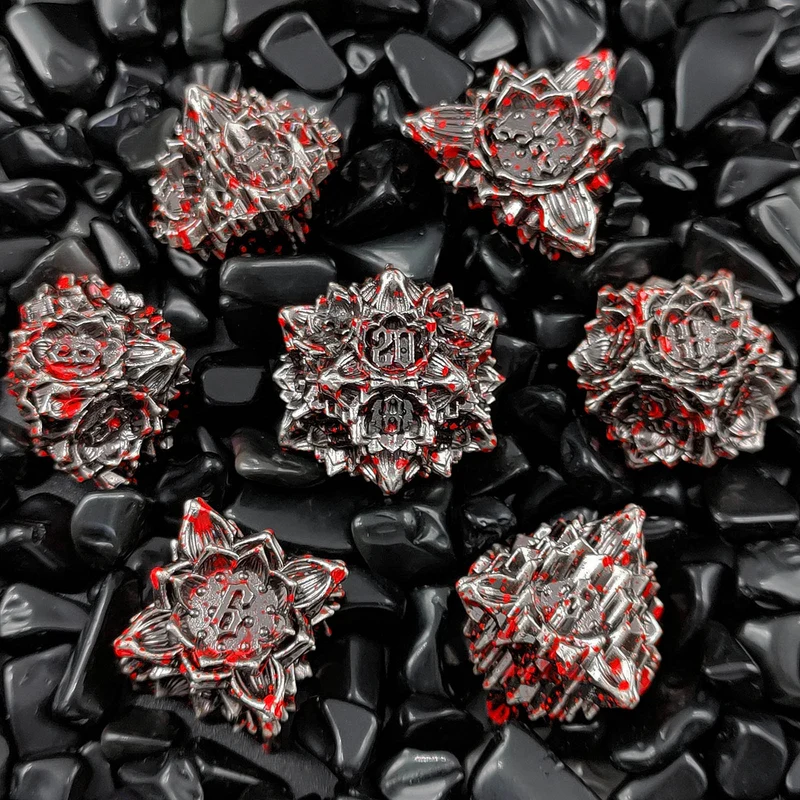 Thorn Lotus Metal DND Dice Set - Unique Dice