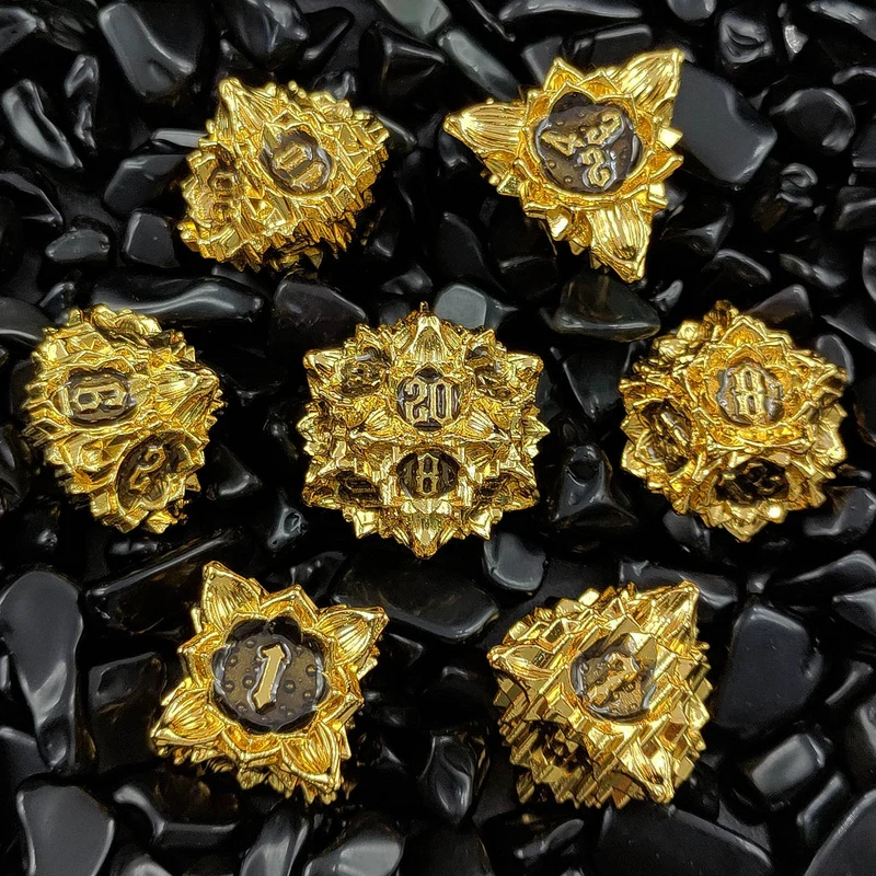 Thorn Lotus Metal DND Dice Set - Unique Dice