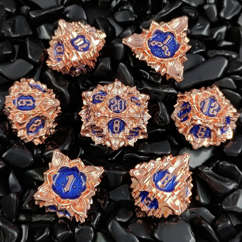 Thorn Lotus Metal DND Dice Set - Unique Dice
