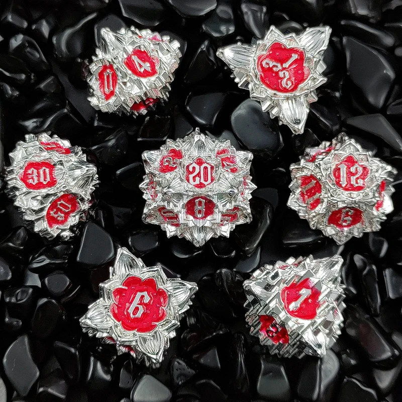 Thorn Lotus Metal DND Dice Set - Unique Dice