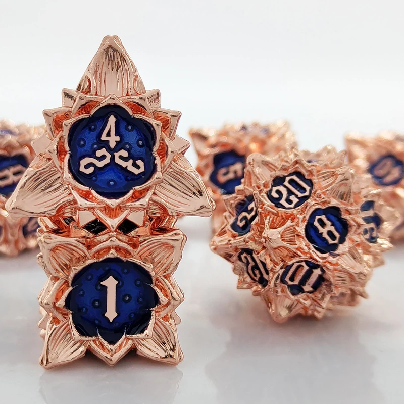 Thorn Lotus Metal DND Dice Set - Unique Dice