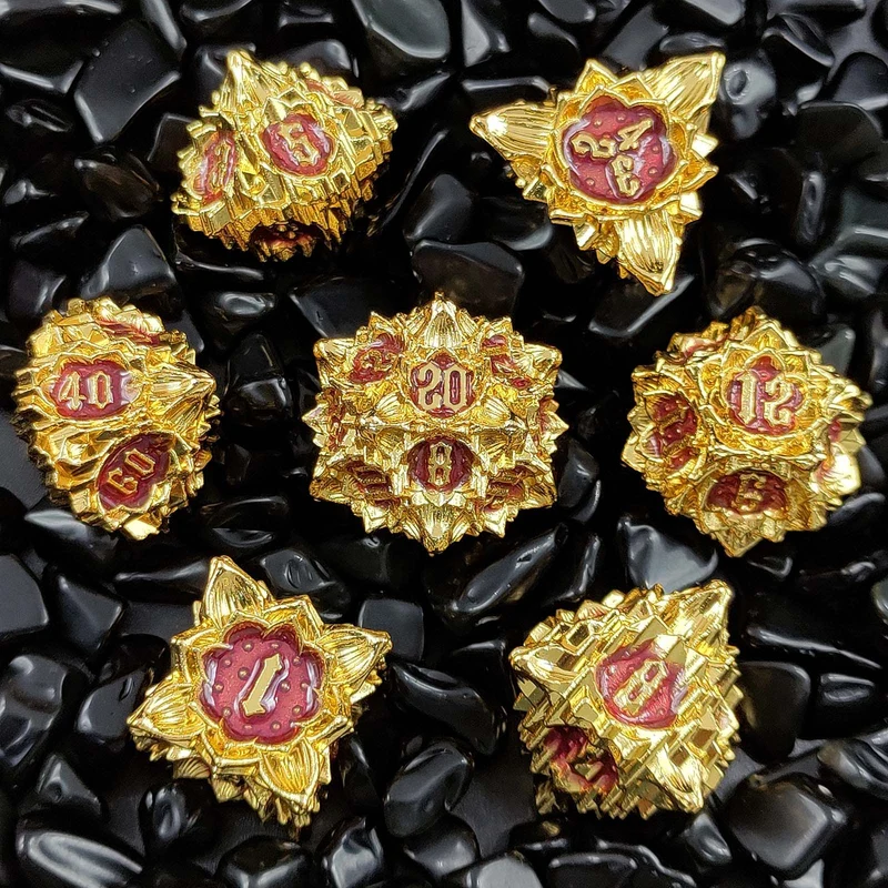 Thorn Lotus Metal DND Dice Set - Unique Dice