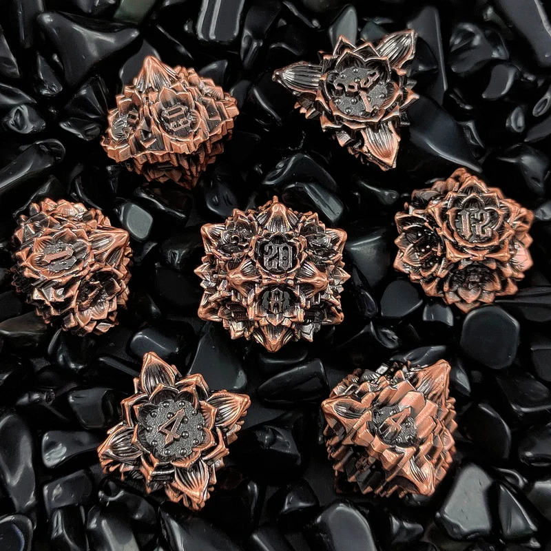 Thorn Lotus Metal DND Dice Set - Unique Dice