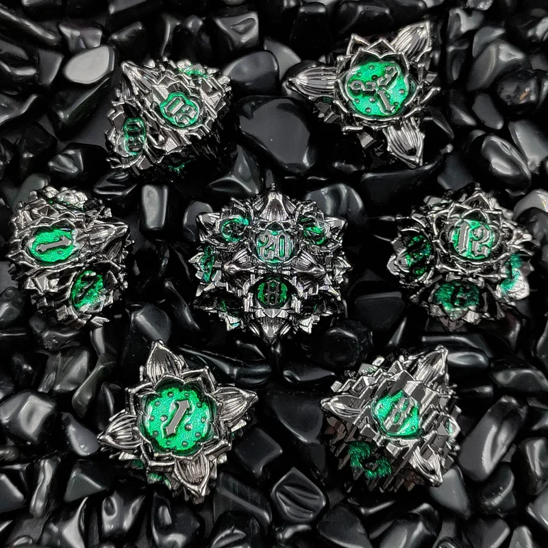 Thorn Lotus Metal DND Dice Set - Unique Dice