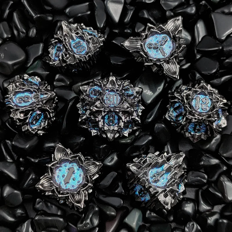 Thorn Lotus Metal DND Dice Set - Unique Dice