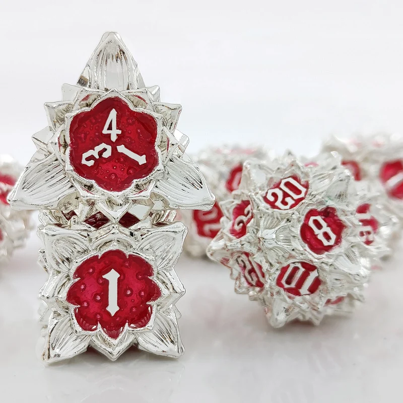 Thorn Lotus Metal DND Dice Set - Unique Dice