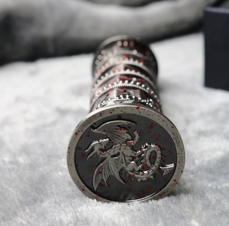Jingubang Dice Rune Tower DnD Dice Set Da Vinci Lock D&D Metal Dice 6-in-1 - Unique Dice