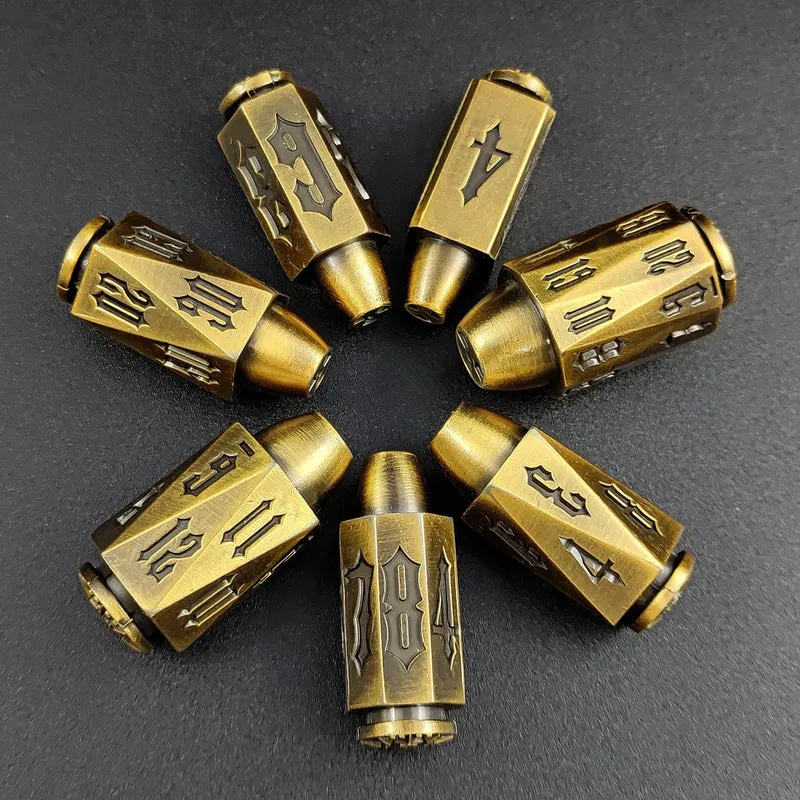 Bullet Spin DND Dice Set - Metallic Rollers Unique Dice