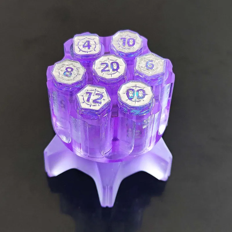 Arcane Revolver Resin Dice Set - Unique Dice