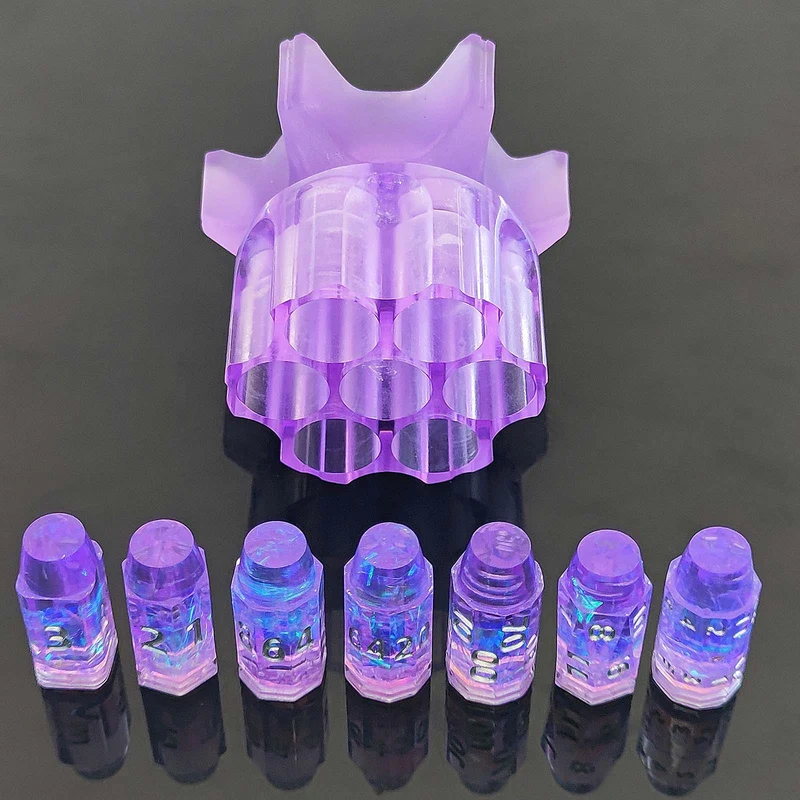 Arcane Revolver Resin Dice Set - Unique Dice