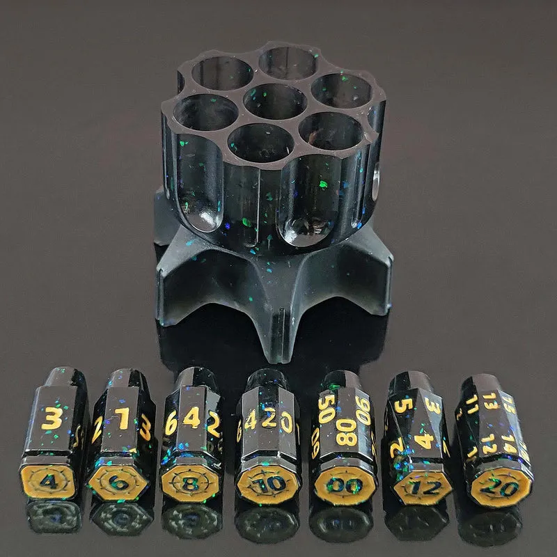 Arcane Revolver Resin Dice Set - Unique Dice
