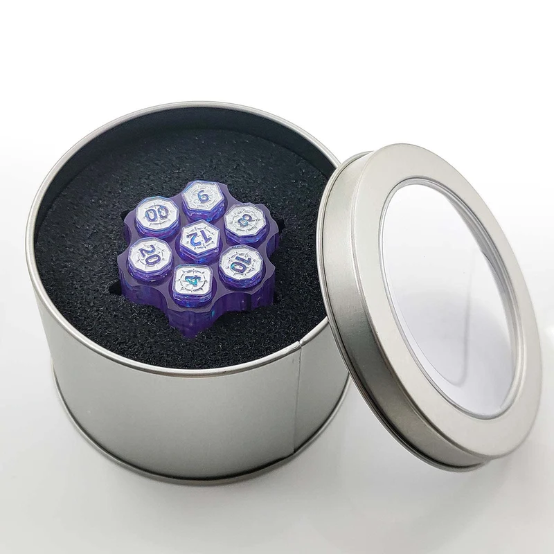 Arcane Revolver Resin Dice Set - Unique Dice