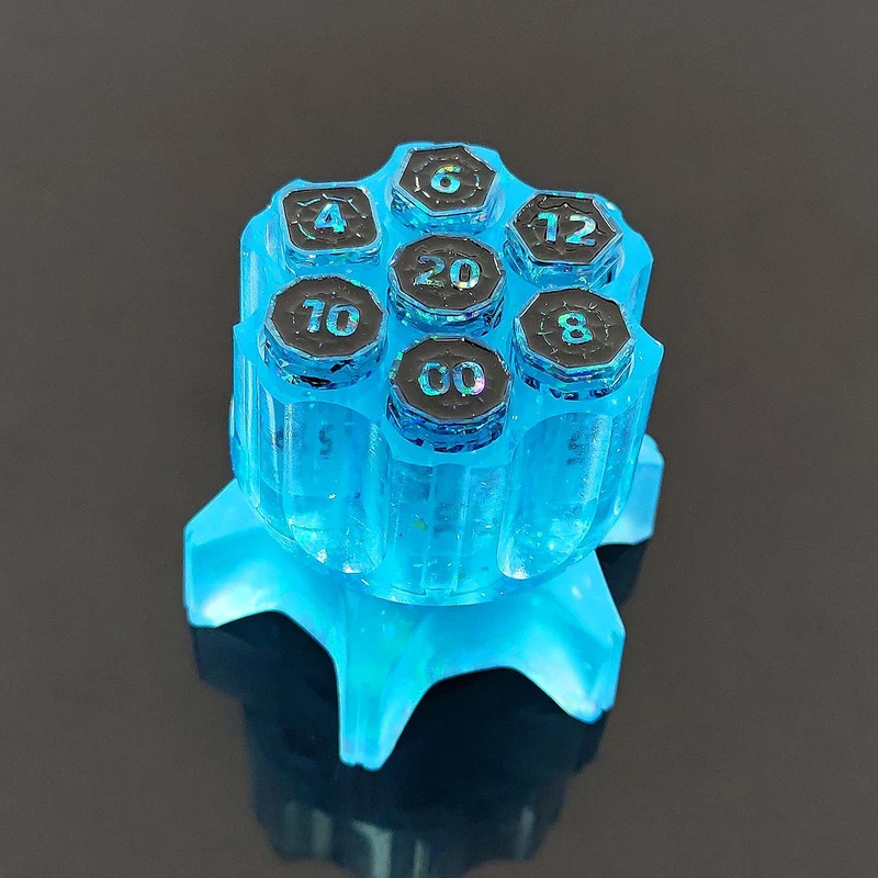 Arcane Revolver Resin Dice Set - Unique Dice