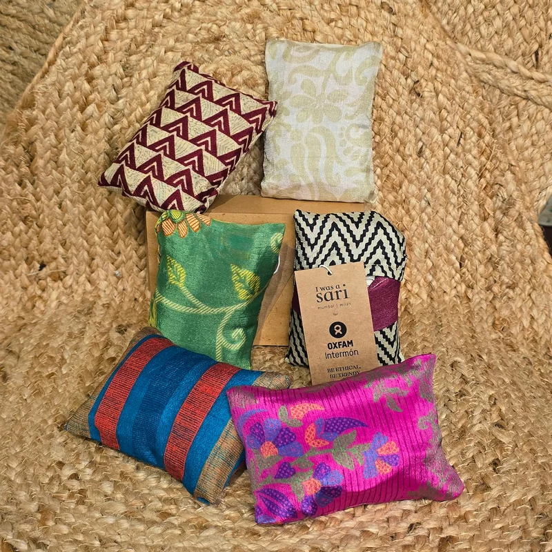 Bolsa plegable RE-USE de sari reciclado
