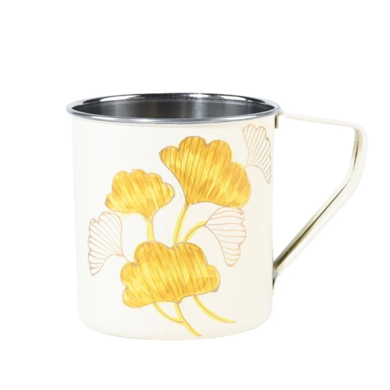 Taza Gingko Acero Inoxidable. India
