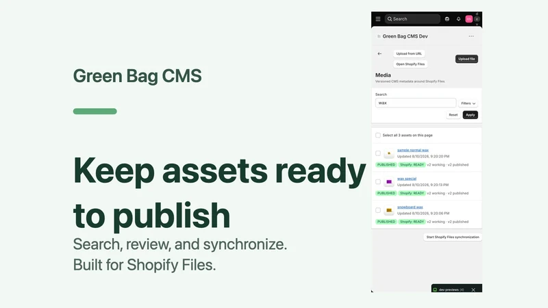 Green Bag CMS