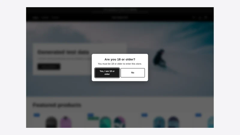 Vayu Age Verification Popup