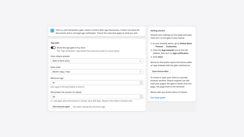 Vayu Age Verification Popup