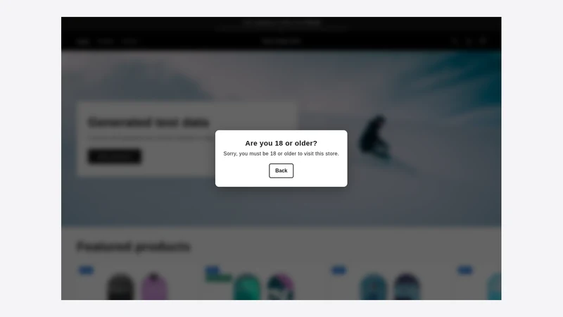 Vayu Age Verification Popup