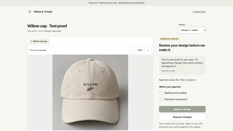 ProofTable: Design Approvals