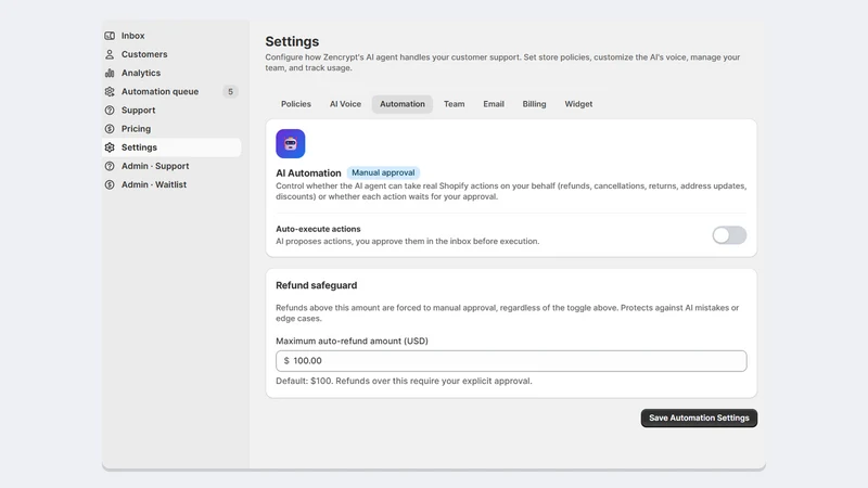 Zencrypt — AI Support Agent