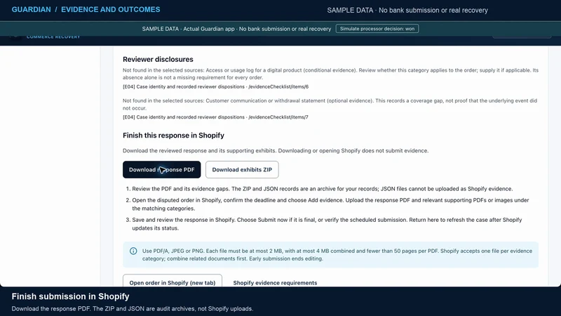 Guardian Commerce Recovery